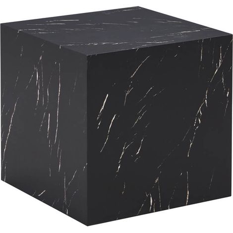 HOME DELUXE - Tavolino in marmo AMIRI M Colore: Nero, Dimensioni: 50 x 50 x 50 cm (1/5)
