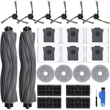 22-teiliges Zubehörset für Mova P50 Pro Ultra/P50 Pro, für Dreame X40 Ultra Complete/L40 Ultra, 2 Hauptbürsten, 4 Wischtücher, 4 Filter, 6 Staubbeutel, 6 Seitenbürsten (1/5)