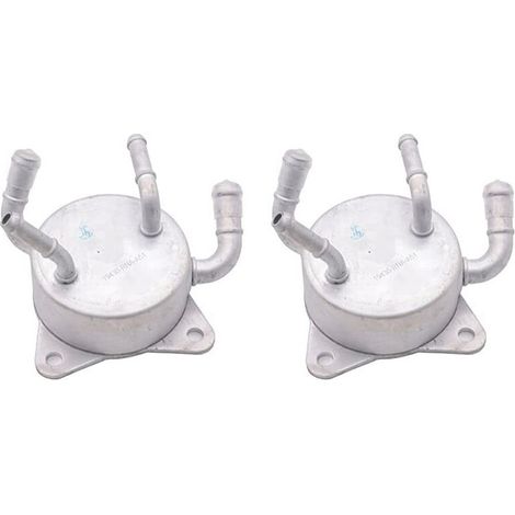 Dos calentadores de enfriador de aceite de transmisión, 19430-RNA-A52 y 19430-RNA-A51, para motores de 1.8L (modelos 2006-2011). (1/4)