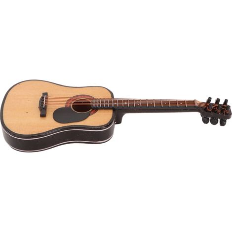 Guitare Électrique Décorative Miniature en Bois avec Support, Idée Cadeau pour Amateurs de Musique (1/5)