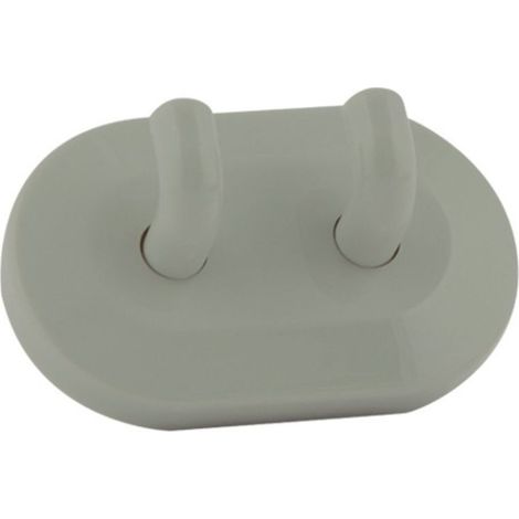 Patère double en nylon RAL 7038 HOMEWELL
