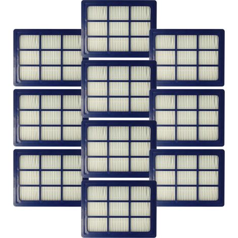 vhbw 10x filtro compatibile con Nilfisk Elite Classic Pet Pack, Elite Comfort, Elite Classic Parquet aspirapolvere - filtro HEPA blu / bianco (1/4)