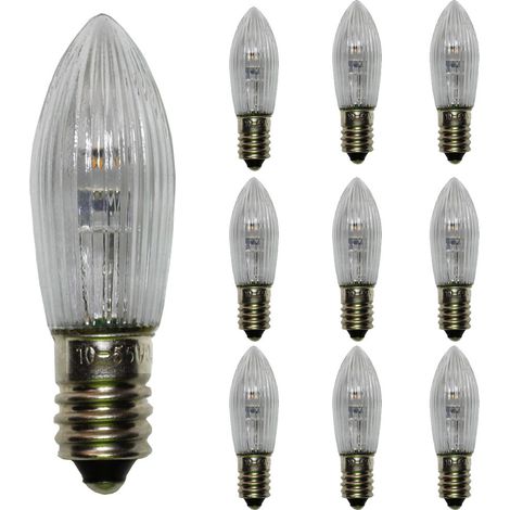 Lot de 12 ampoules pour arches lumineuses, ampoules de rechange pour ponts de Noël, 10V-55V 0,2W, ampoules de rechange à culot à vis E10. (1/5)