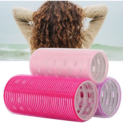 3 Rouleaux à Cheveux Autocollants, Créateur de Boucles Tenaces pour Coiffure Rapide et Facile (1/5)