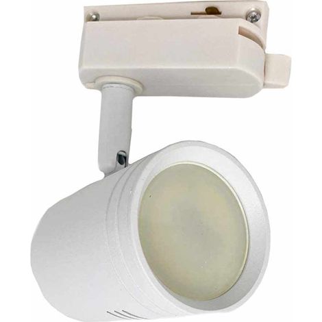 Porta faretto orientabile da binario per soffitto con attacco gu10 proiettore faro bianco (1/3)