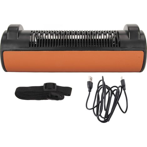 Ventilador de asiento de coche sin aspas, alimentado por USB, 3 velocidades, potente ventilador de refrigeración con correa ajustable para SUV y autocaravanas, color marrón. (1/5)