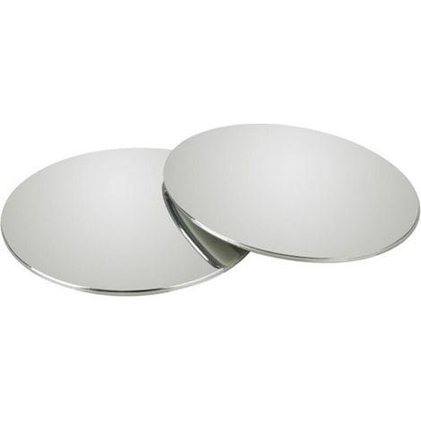 2 Pack 50mm Rotatif Voiture Angle Mort Miroir sans Cadre Rond 360°Rotate HD Verre Auto-adhésif Convexe Vue Arrière Voiture Côté Miroir Angle Mort Extérieur pour Véhicules, Moto, Camions et SUV (1/5)