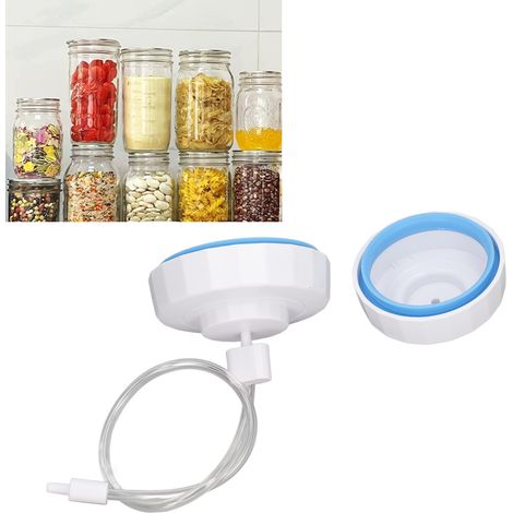 Vakuumierset für Einmachgläser (normal und weit), Handpumpe, kompatibel mit FoodSaver, mit Schlauch, ABS/Silikon, 180 g (1/5)
