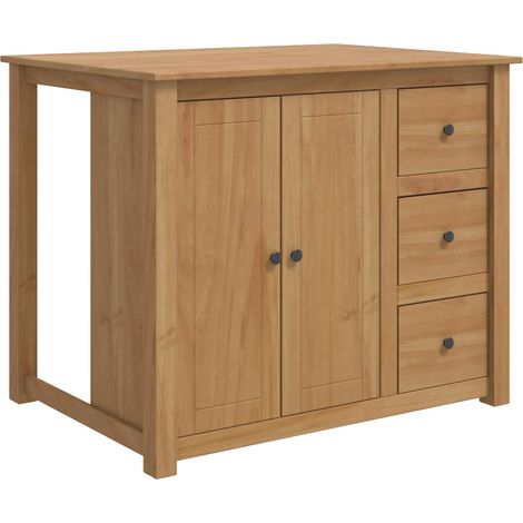 Carro de Cocina PANAMA 2 pcs Cera de Miel 112 x 77 x 90 cm vidaXL