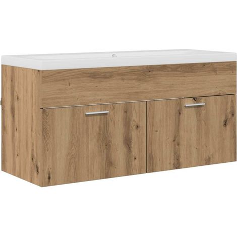 Bathroom Cabinet Artisan Oak 100 x 38.5 x 46 cm Engineered Wood vidaXL