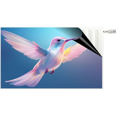 Tapis magnétique Cache radiateur décoratif Aimant Oiseau coloré (1/5)