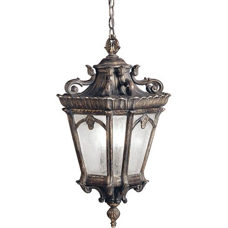 Elstead Tournai - Lanterna a catena da soffitto a 4 luci per esterni Londonderry, E27