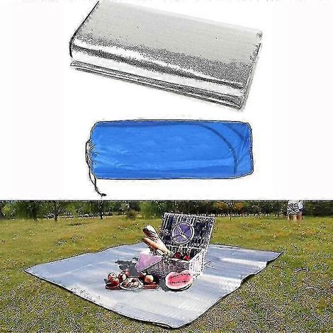 Tapis de couchage isolant en aluminium pour camping, 200 x 150 cm (1/5)