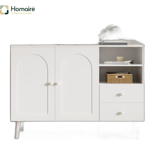 Flur- Garderobenschrank weiß aus MDF 118 x 35 x 82 cm HOMAIRE (1/5)