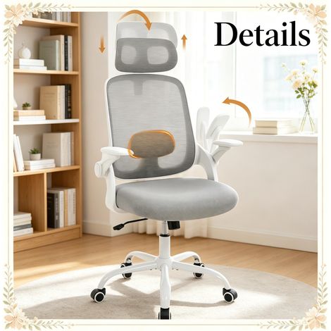 Fauteuil de bureau classique, dossier haut confortable, chaise de conférence ergonomique, chaise ordinateur rembourrée, assise en tissu, usage bureau et salle de réunion. (1/5)