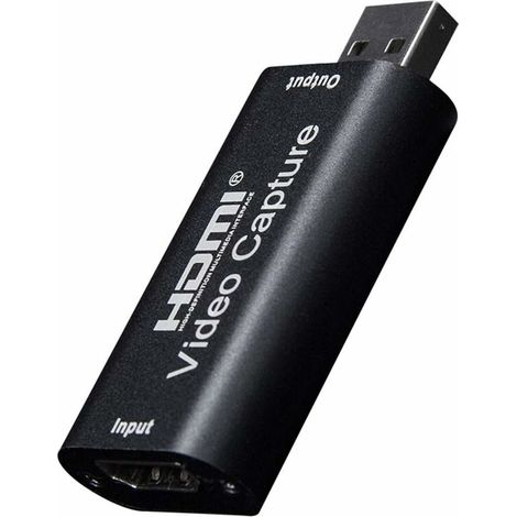 VURAHOME - USB HDMI vidéo Capture, 1080p Carte de Capture Audio Vidéo, Carte d'Acquisition HDMI vers USB 2.0, pour Streaming vidéo en Direct Enregistrement vidéo (1/5)