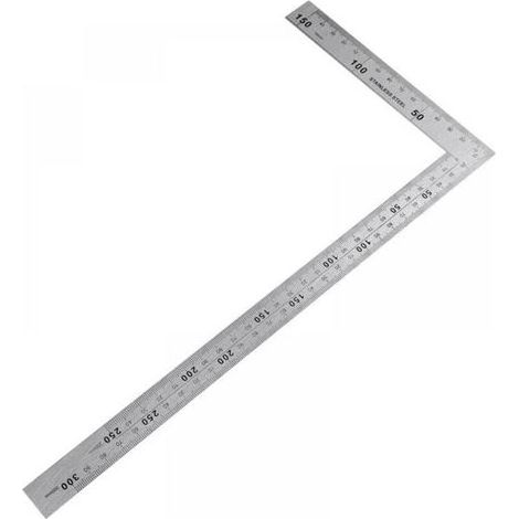 Lntyq Equerre Couture,Equerre Menuisier Equerre Metal Menuisier Inoxydable Règle Carrée 150×300mm Angle droit de 90 degrés Règle en acier inoxydable pour Charpentier, Ingénieur, Artisan, Couvreur (1/5)