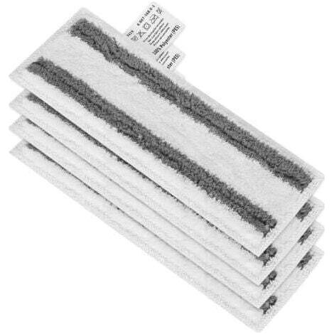Lingette pour Nettoyeur Vapeur Karcher Easyfix SC2 SC3 SC4 SC5 Chiffons Serpillières Bonnettes en Microfibre pour Karcher Easyfix SC Série (rayure grise 4pcs) (1/5)