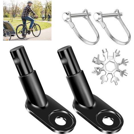 Attaches de remorque pour vélo 5 pièces – Attelages pour remorque vélo et remorque pour animaux ou enfants – Pour vélos et VTT (1/5)