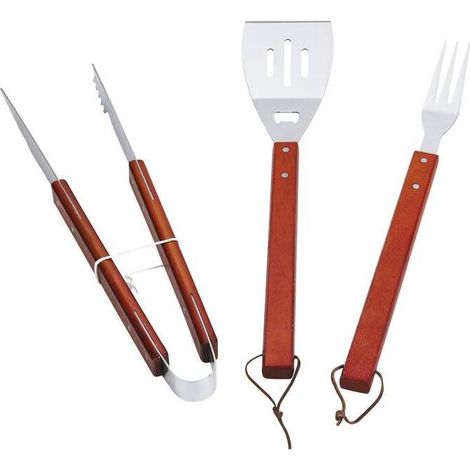 C SET BARBECUE WOODY 46CM 3 PZ
