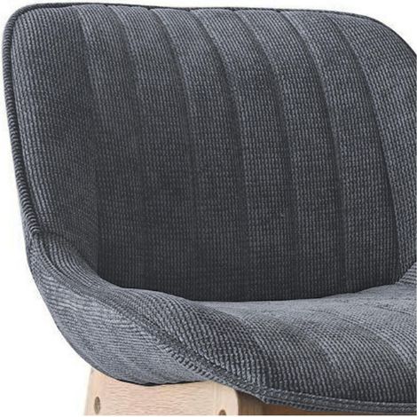 Set NORDEN Barstühle Eiche 65 cm mit Cordbezug (1/5)