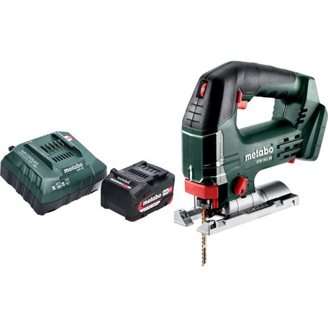 Metabo STB 18 L 90 Scie sauteuse sans fil 18 V 90 mm + 1x batterie 4,0 Ah + chargeur (1/5)