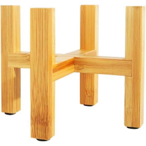 Natural Bamboo Flower Pot Stand, Bold Legs, Suitable for Garden, Living Room, Hall, Study, Bedroom, Home Decoration (Large) (1/5)
