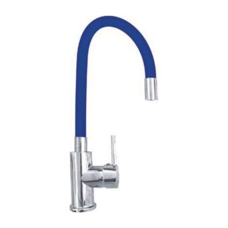 MISCELATORE CANNA ALTA FLESSIBILE RUBINETTO MONOCOMANDO CUCINA BLU 1987-3 (1/2)