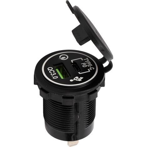 Chargeur de voiture modifié TPYE C+QC3.0, double sortie de charge rapide, courant élevé, compatibilité totale avec les protocoles. (1/5)