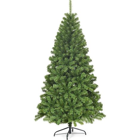 Arbre de noël artificiel 180 x 100 x 100 cm ouverture automatique branches ambiance festive en pvc vert