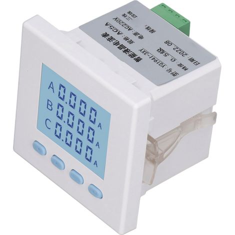 Dreiphasen-Digital-Energiezähler-Tester mit intelligentem LCD-Display zur Anzeige des Stromverbrauchs (AC 220 V, 5 A) (1/5)