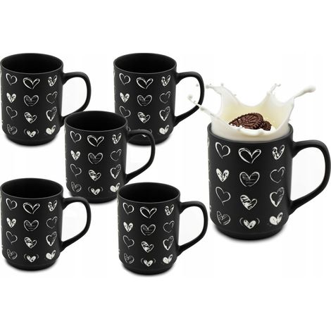 Juego de regalo de 6 tazas de 340 ml, estilo tradicional universal, para café o té. (1/5)