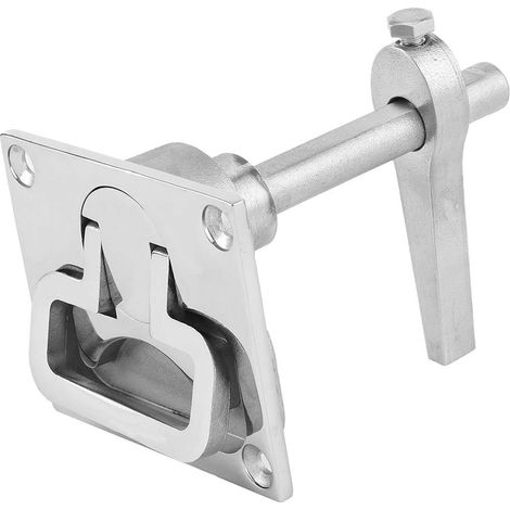 Serrure de Sol Marine en Acier Inoxydable, Loquet de Trappe Encastré, 67 x 79 mm, Poignée de Levage pour Bateau, Installation Facile, Finition Polie