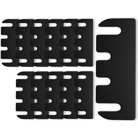 12 cales de charnière de porte de 10 cm (4 pouces), entretoises noires, entretoises réglables pour portes, permettant d'ajuster l'espacement pour un alignement parfait. (1/5)