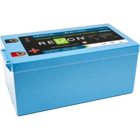 Batería ReLion 24V 2560Wh 100Ah LiFePO4 - 522 x 267 x 220mm