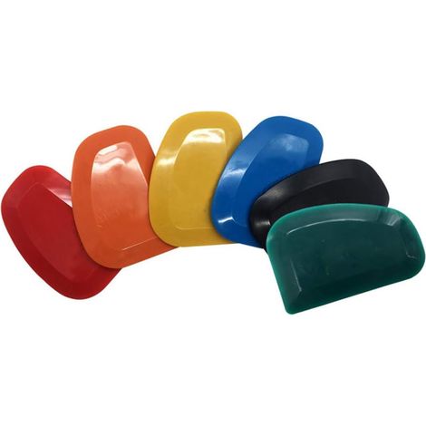 CSPARKV (6Pcs) Rubber Spatula Set, Putty Knife, Rubber Putty Knife Set, Plastic Paint Scraper Set, Putty Scrapers