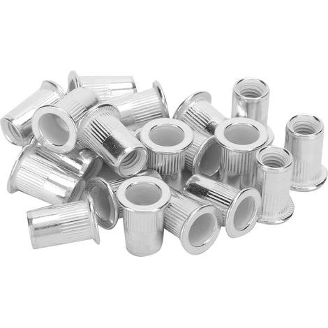 200 Stück professionelle M6-Gewindeeinsätze aus Aluminium, Befestigungszubehör für Nietmuttern (1/5)