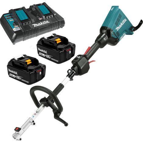 Makita DUX60 Brushless Twin 18v 36v LXT Cordless Split Shaft Multi Tool 2 x 5ah (1/3)
