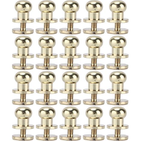 20set Brass Rivets Abrasion Resistance Imitation Gold Luggage Hardware Accessories for Craft Enthusiasts10x8mm (1/5)
