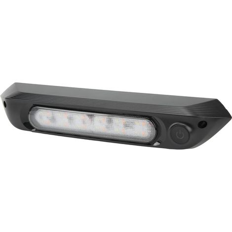 Bandeau lumineux LED bicolore pour auvent, camping-car ou porche, étanche, 8 W, pour yacht ou caravane, boîtier noir. (1/5)