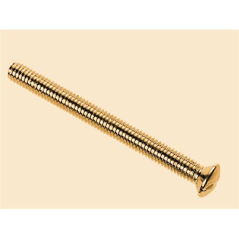 Dencon Brass Switch/Socket Plate Screws 3.5x50mm - Pack of 10 (1/2)