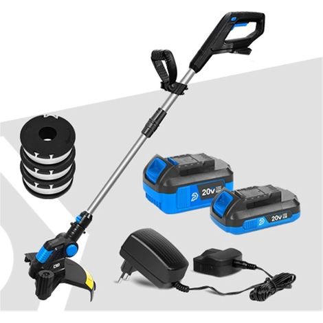 Tondeuse à Gazon électrique 20V Li-ION Batterie Coupe-Herbe sans Fil 12in dégagement Automatique Coupe-chaîne élagage Outils de Jardin (Color : 20V-Coil-Set5, Size : A) (1/5)