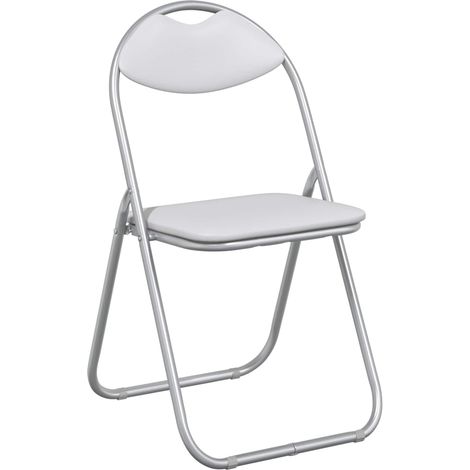 Silla Plegable 8 pcs y gris 48 x 43,5 x 81 cm Cuero sintético vidaXL