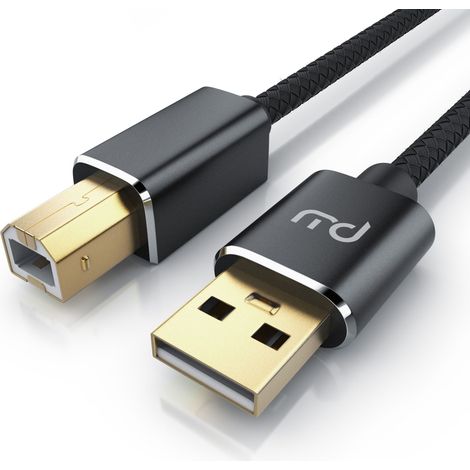 Primewire USB 2.0 Drucker / Scanner Kabel mit Nylonmantel - 1m (1/5)