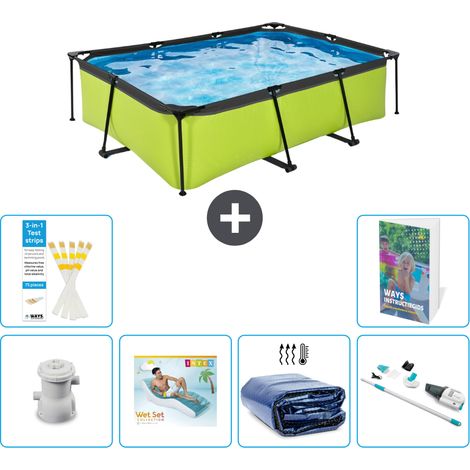 Exit Pool Rechteckig - 220x150x65 cm - 7-teilig S261
