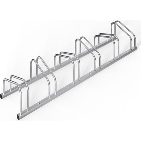 Aparcabicicletas para 6 bicicletas, interior/exterior, 190 x 32 x 27 cm (1/5)