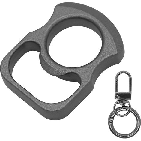 One-handed bottle opener with keychain – High-quality metal ring bottle opener – Original and practical gift for beer lovers – Bottle cap catcher keychain, ideal for the (1/5)