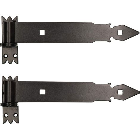 KOTARBAU Lot de 2 charnières de porte 300 mm - En acier inoxydable - Avec revêtement par poudre (1/5)