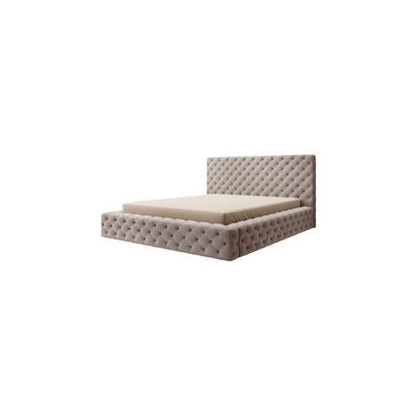 Lit coffre Prince prestige – Élégance du tissu capitonné-Taupe-160x200 (1/5)