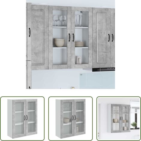 vidaXL Beton Grau - Küchenschrank Kalmar Beton Grau 80 x 31 x 100 cm Holzwerkstoff (1/5)